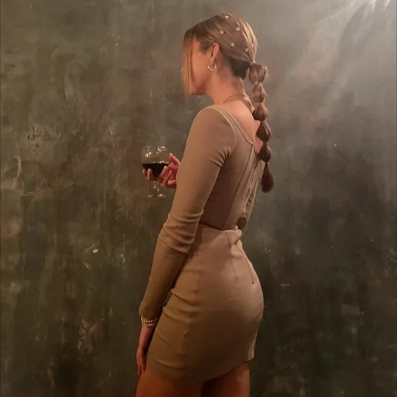 DION LEE corset mini dress in Tan size 6 (XS) - Picture 6 of 9